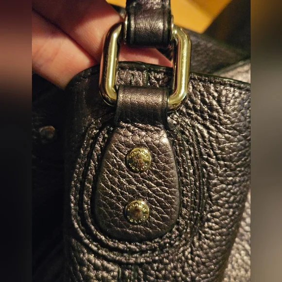 Coach Pebbled Leather Shoulder Bag – Grey Three Pocket - Picture 13 of 13